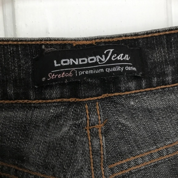 LONDONJEAN VNT Black Distressed Denim Jean‎ - Picture 5 of 10